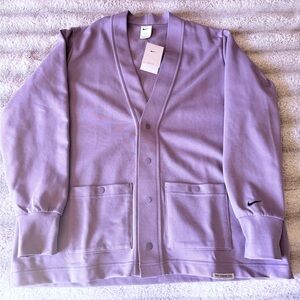 Nike Lavender Dri-FIT Cardigan Sweater Dri-Fit Tiger Jacket